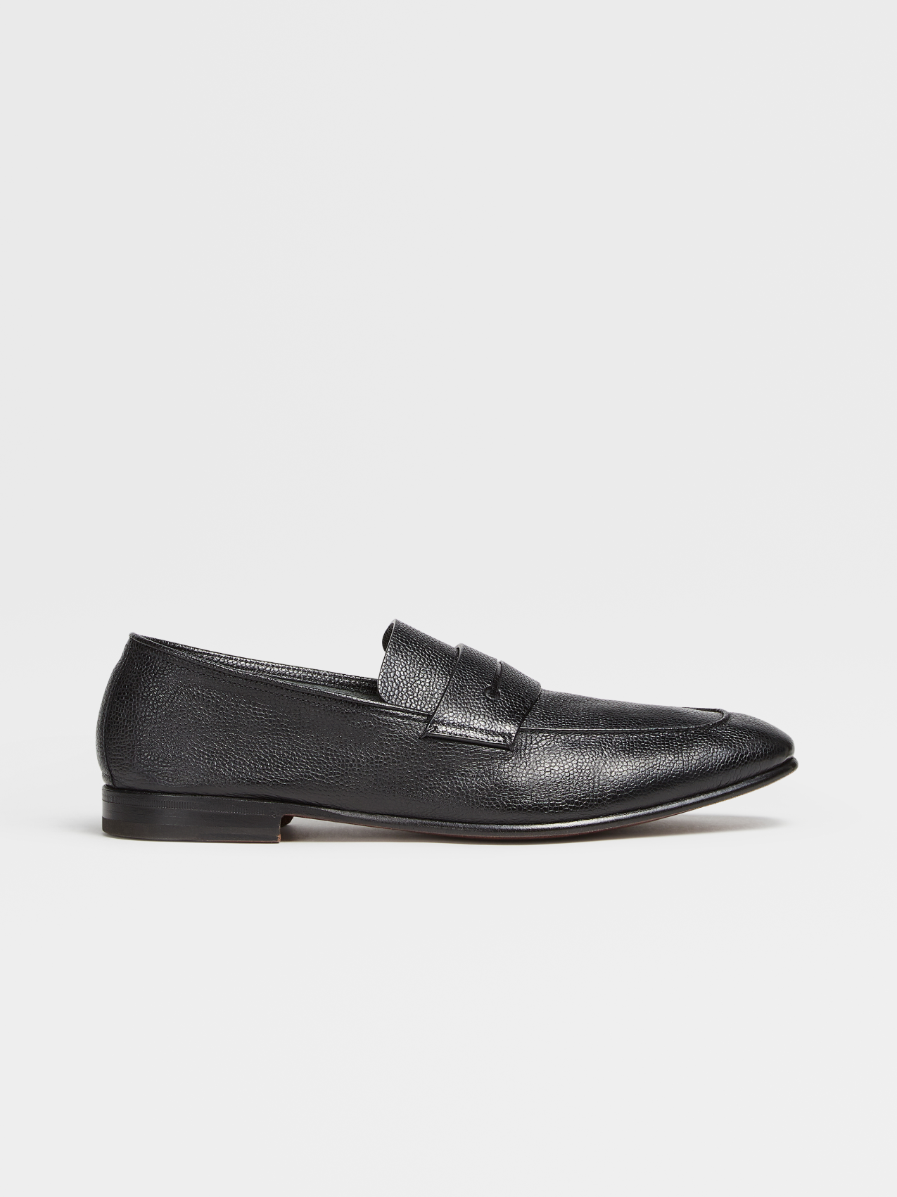 Black Leather L'Asola Moccasin